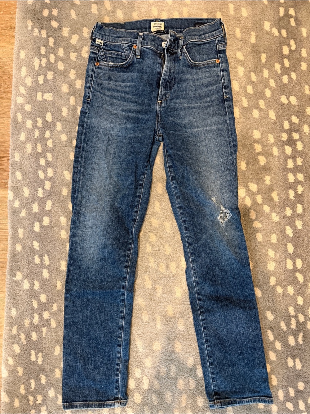 Citizens Of Humanity Midwash Blue Straight-Leg Women's Jeans